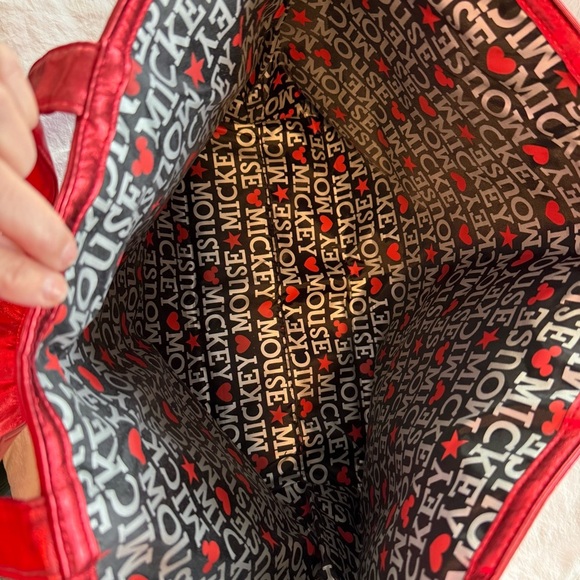 Disney Red Tote Bag with Rhinestone Mickey Design - Picture 5 of 7